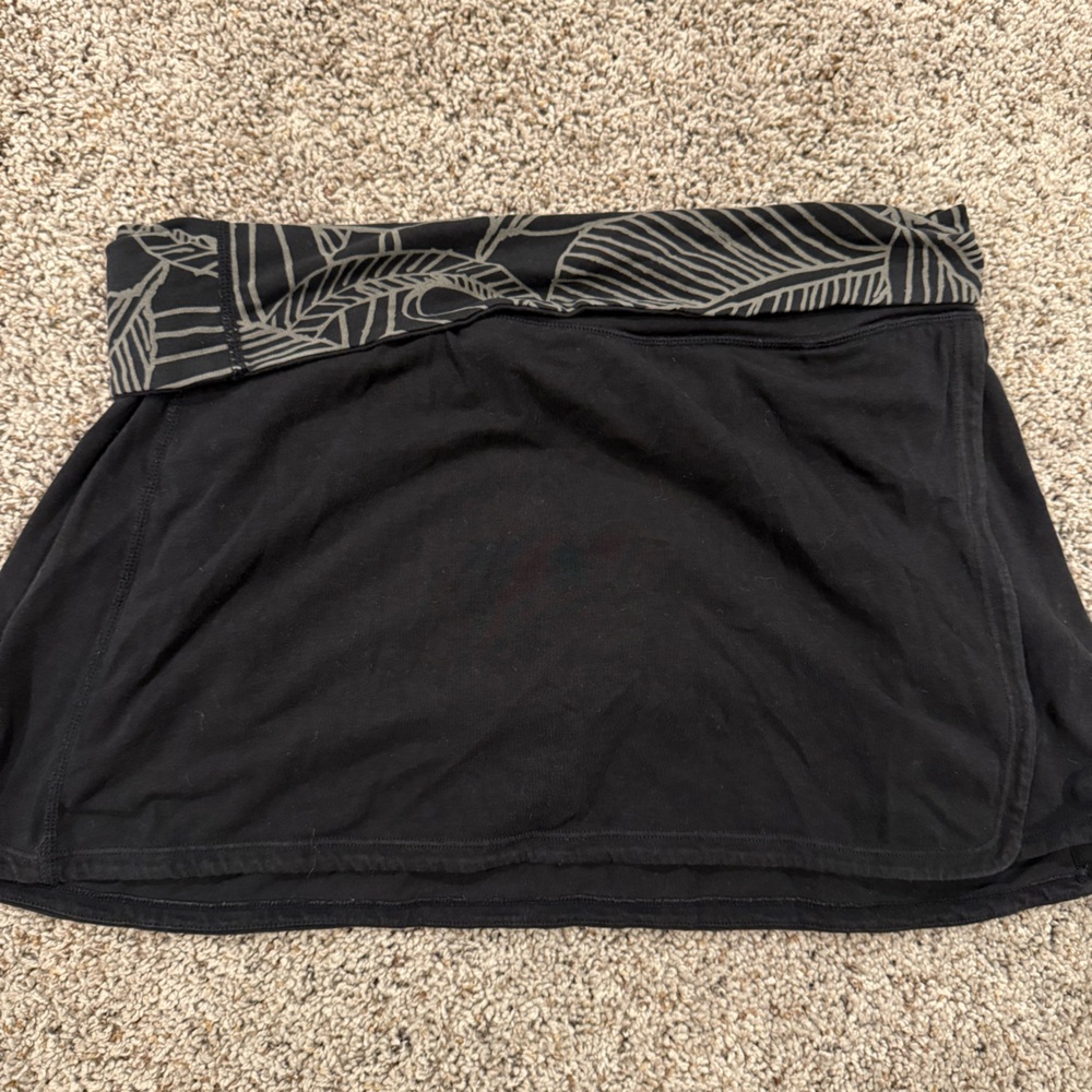Lululemon Black Mini Skirt with Patterned Waistband